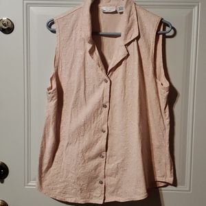 Sleeveless button down